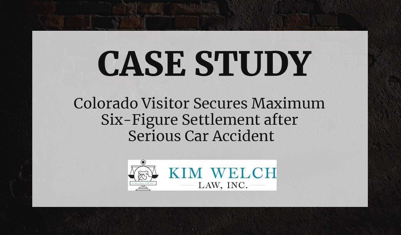 Colorado Visitor Secures Maximum Six-Figure Settlement after Serious Car Accident