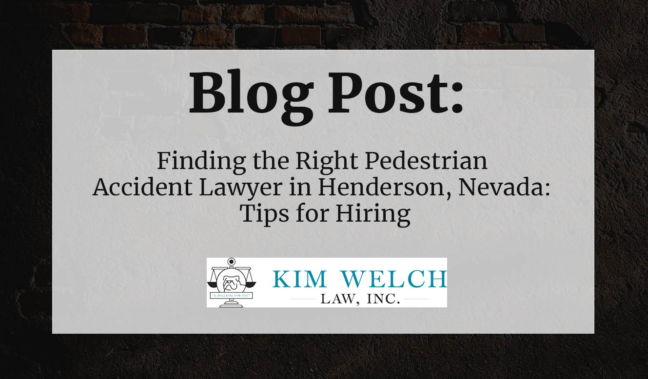 Selecting the right pedestrian accident lawyer in Henderson, Nevada can feel overwhelming, but seeking legal representation is crucial to protect your rights and pursue fair compensation for your injuries.