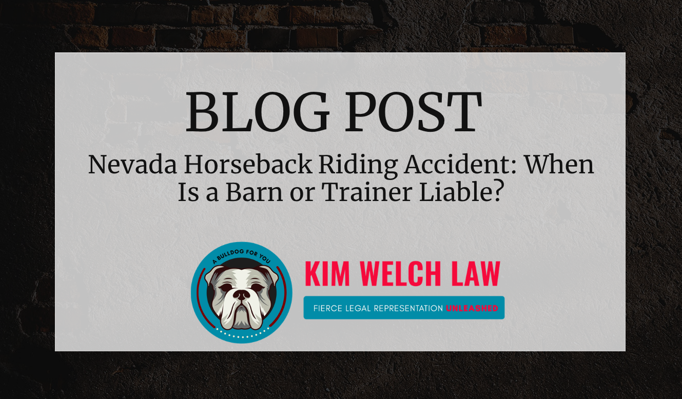 Nevada Horseback Riding Accident: When Is a Barn or Trainer Liable?